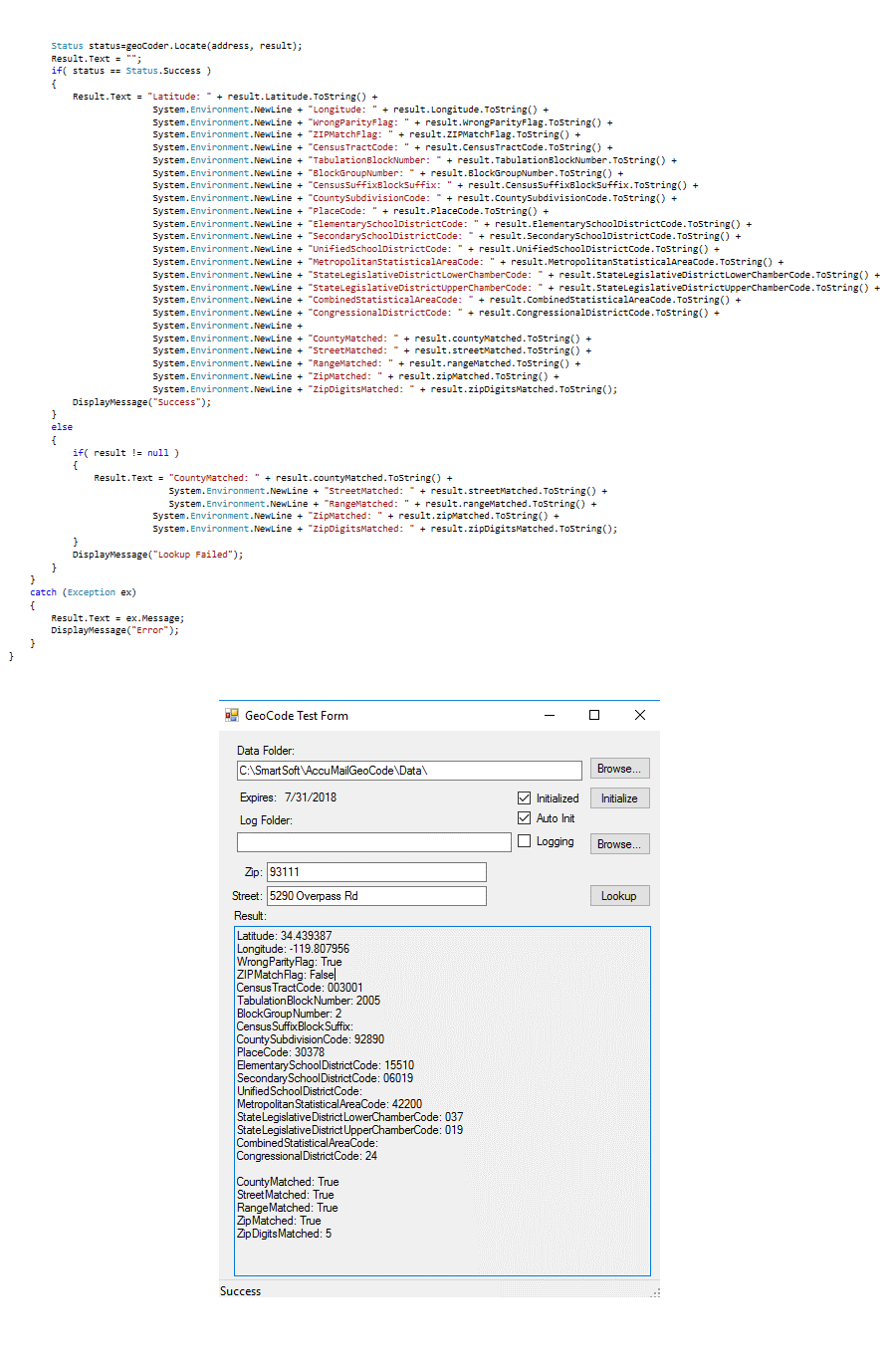 AccuMail Geocode