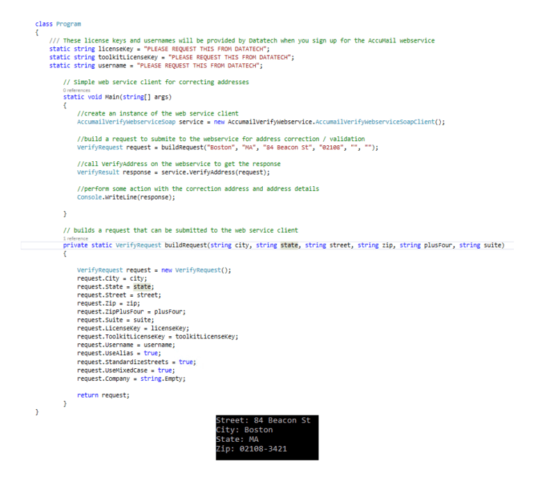 SOAP ADDRESS CORRECTION - SmartSoft DQ