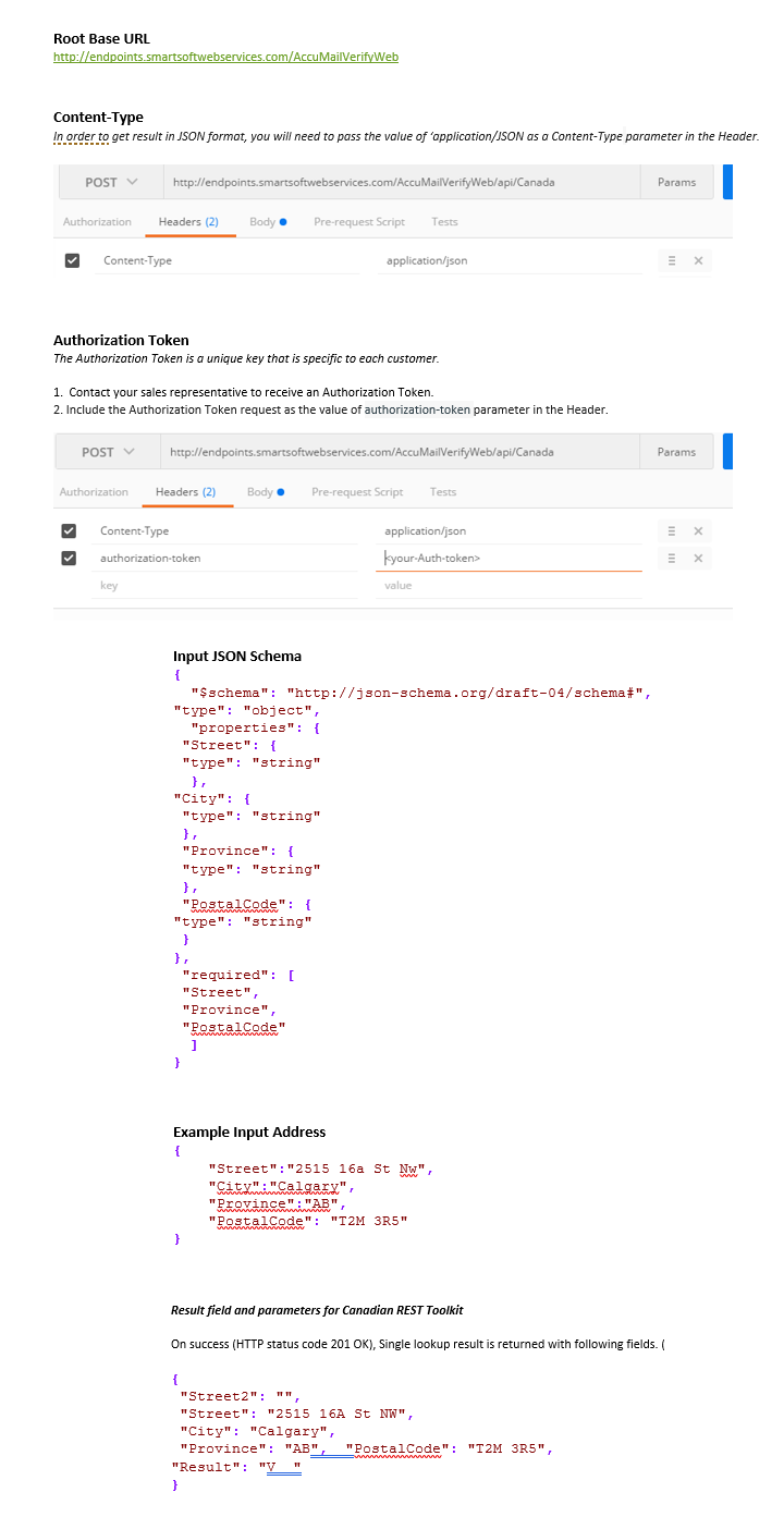 Canadian Address Verification API